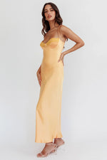 Inhibitions Lace Bust Midi Dress Melon