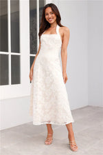Disco Daze Halter Midi Dress