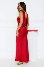 Precious Pearl Satin Maxi Dress