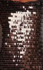 Marleen Mini Dress - Strappy Low Back Sequin Dress in Chocolate