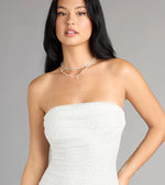 Lena Strapless Bodycon Beaded Mesh Mini Dress