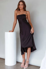 Dolce Life Low Back Midi Dress Black