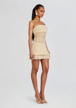 Vali Metallic Crochet Pearl Dress