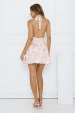 Lush And Lavish Halter Mini Dress