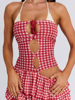 Lorena Mini Dress Red Gingham