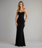 Jae Formal Mesh Ruched Mermaid Long Dress