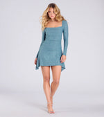 Memorable Shine A-Line Glitter Mini Dress