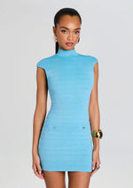Anaelle Metallic Bandage Knit Dress