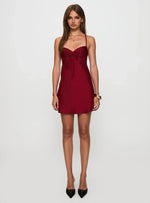 Glendon Mini Dress Burgundy
