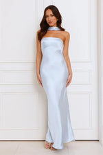 Precious Pearl Satin Maxi Dress