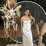 HELLO MOLLY The Samara Satin Maxi Dress Pearl