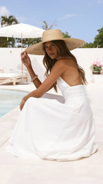 Kathy Halter Neck Maxi Dress - White