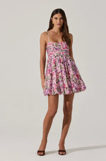 Bubble Floral Mini Dress