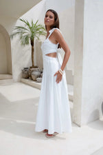 Laced In Time Maxi Dress White