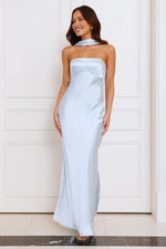 Precious Pearl Satin Maxi Dress