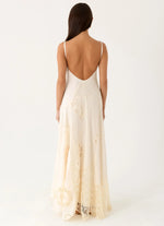 Fabienne Spliced Cotton Maxi Dress - Ivory
