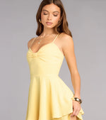 Ready In Five Tie-Back Mini Dress