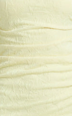 Kayrene Maxi Dress - Long Sleeve Bodycon Dress in Butter Yellow