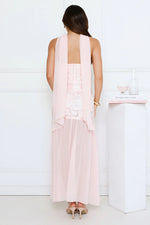 Sophisticated Night Strapless Maxi Dress Pink