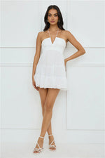 Styled For Sunsets Halter Mini Dress White