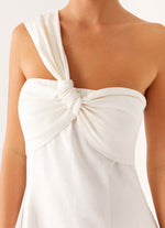 Kameron Linen Mini Dress - White