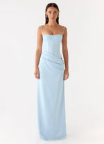 Kalila Corset Maxi Dress - Blue