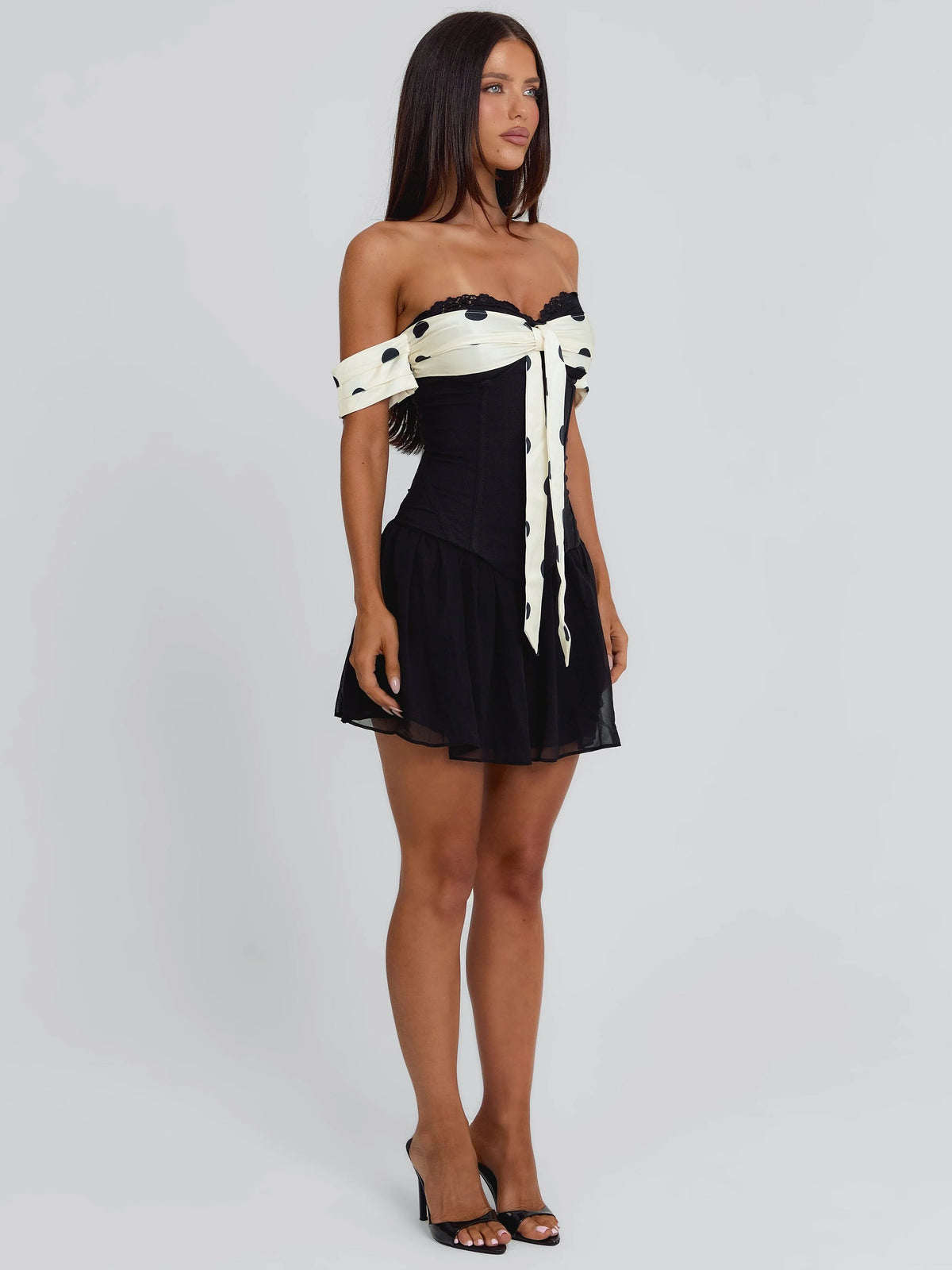 Presley Mini Dress Black Polka Dot