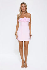 Wild Rose Affair Strapless Mini Dress Pink