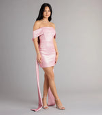 Lucinda Glitter Bow Mini Dress