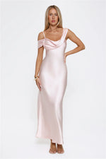 Glamorous Nights Satin Maxi Dress Pink
