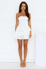 Riviera Radiance Strapless Mini Dress White