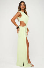 Selene Veil Maxi Dress Pistachio