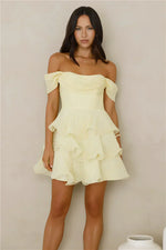 Pretty In The Sun Off Shoulder Mini Dress