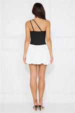 Cotton Clouds One Shoulder Mini Dress White