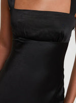 Radioactive Bias Cut Maxi Dress Black