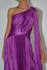 Laxmi Accordion Pleat Maxi Dress Purple