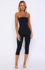 Pocket Rocket Capri Jumpsuit Navy/Blue Stripe