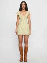 I Guess So Mini Dress Yellow Multi