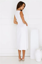 Sun Drenched Days Midi Dress White