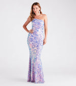 Meredith One-Shoulder Sequin Formal Dress