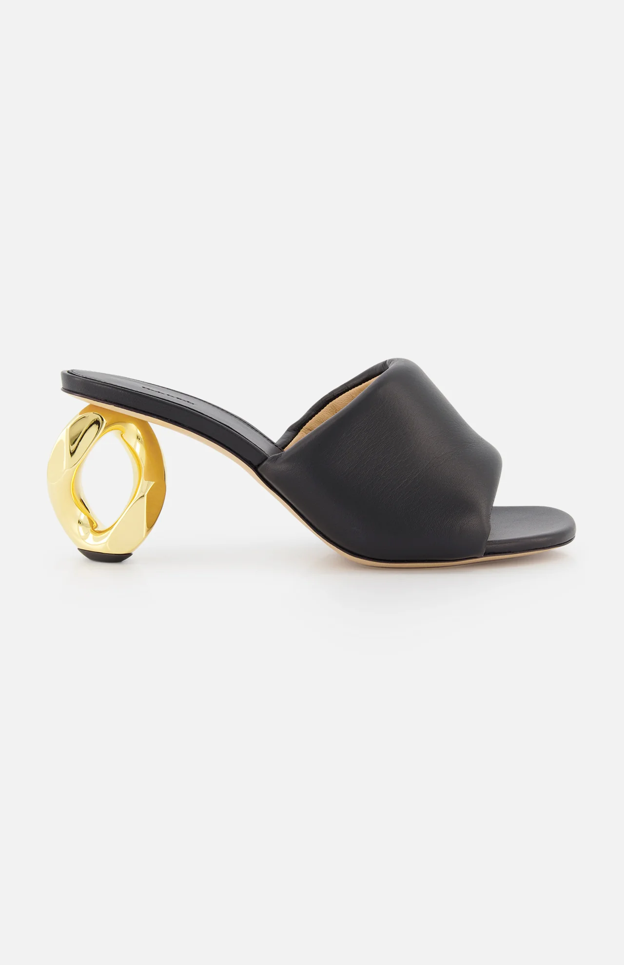 Gold Chain Link Heel Mule Shoe