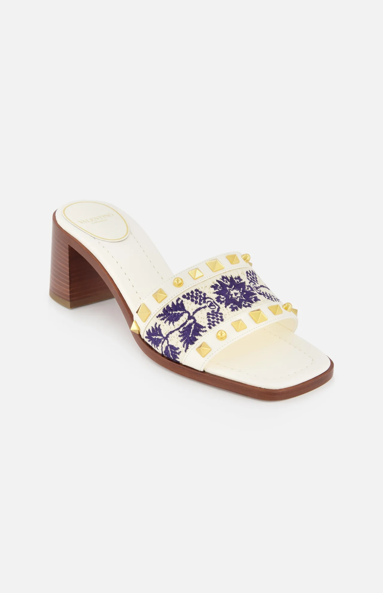 County Embroidered Rockstud Slide
