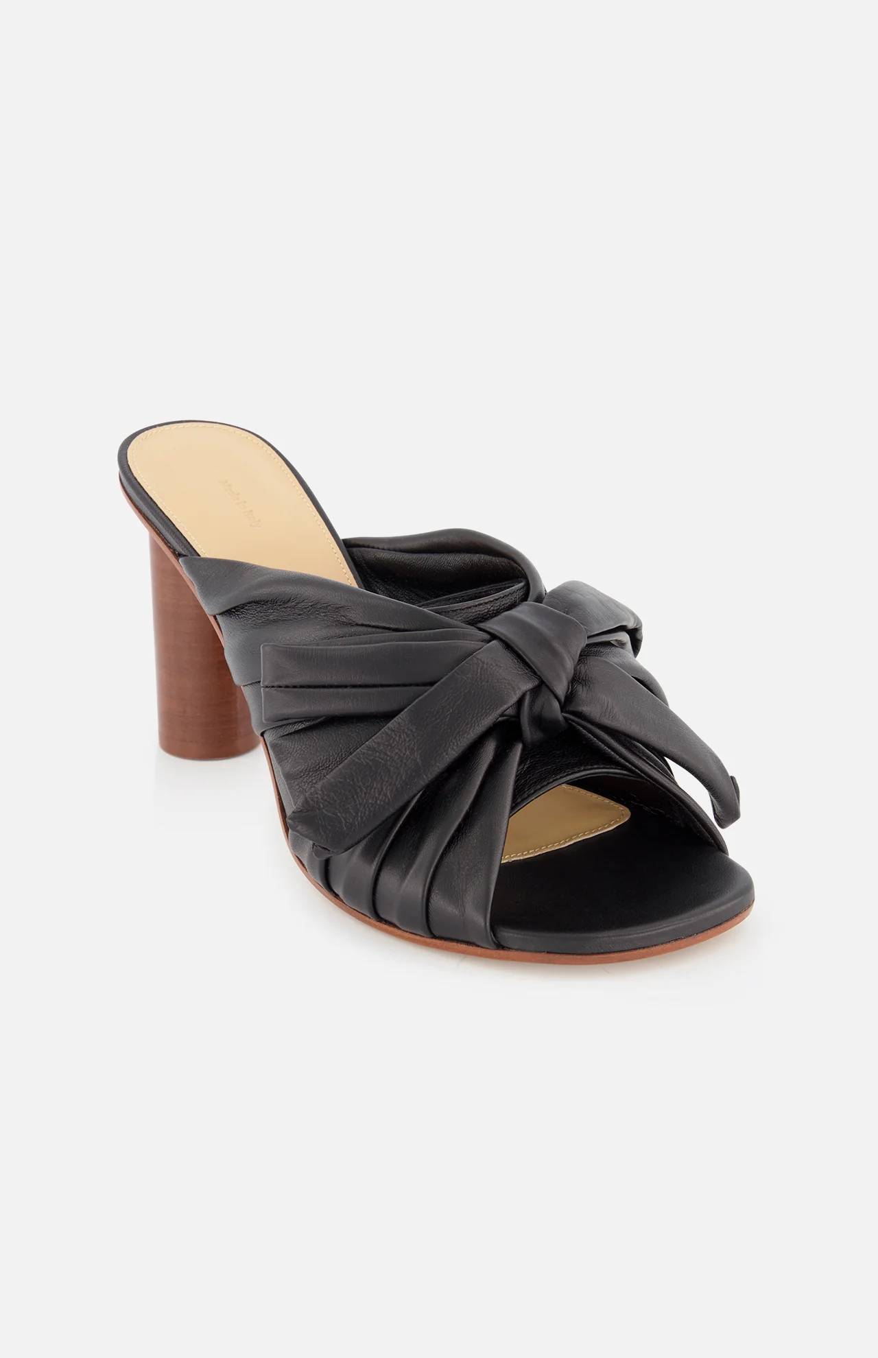 Bow And Wood Heel Sandal