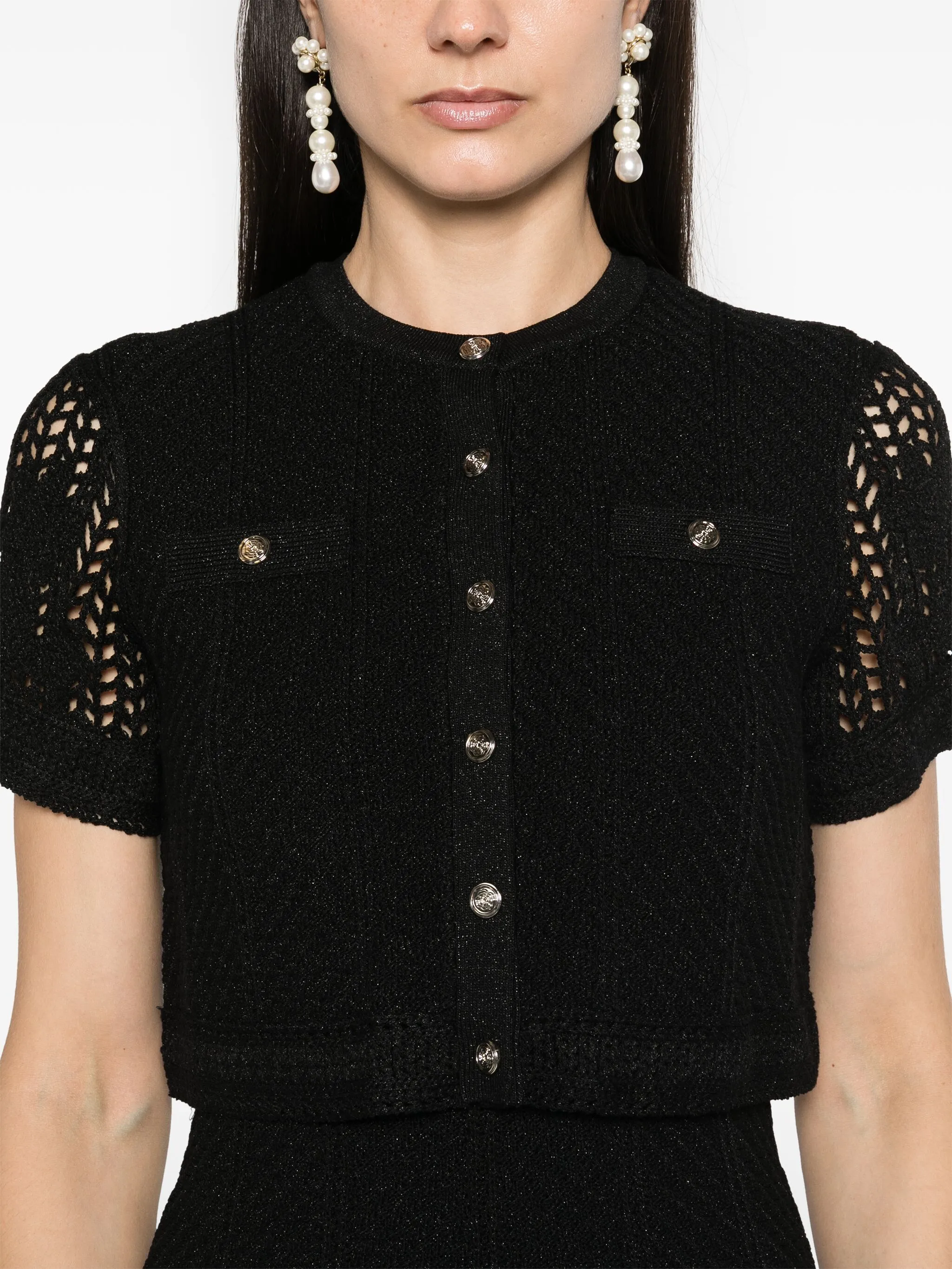 Layered Crochet Mini Dress