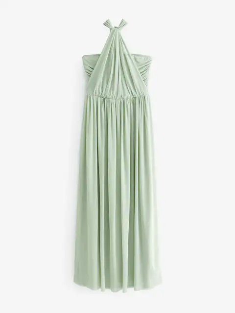 Light Sage Green Mesh Multiway Bridesmaid Wedding Maxi Dress