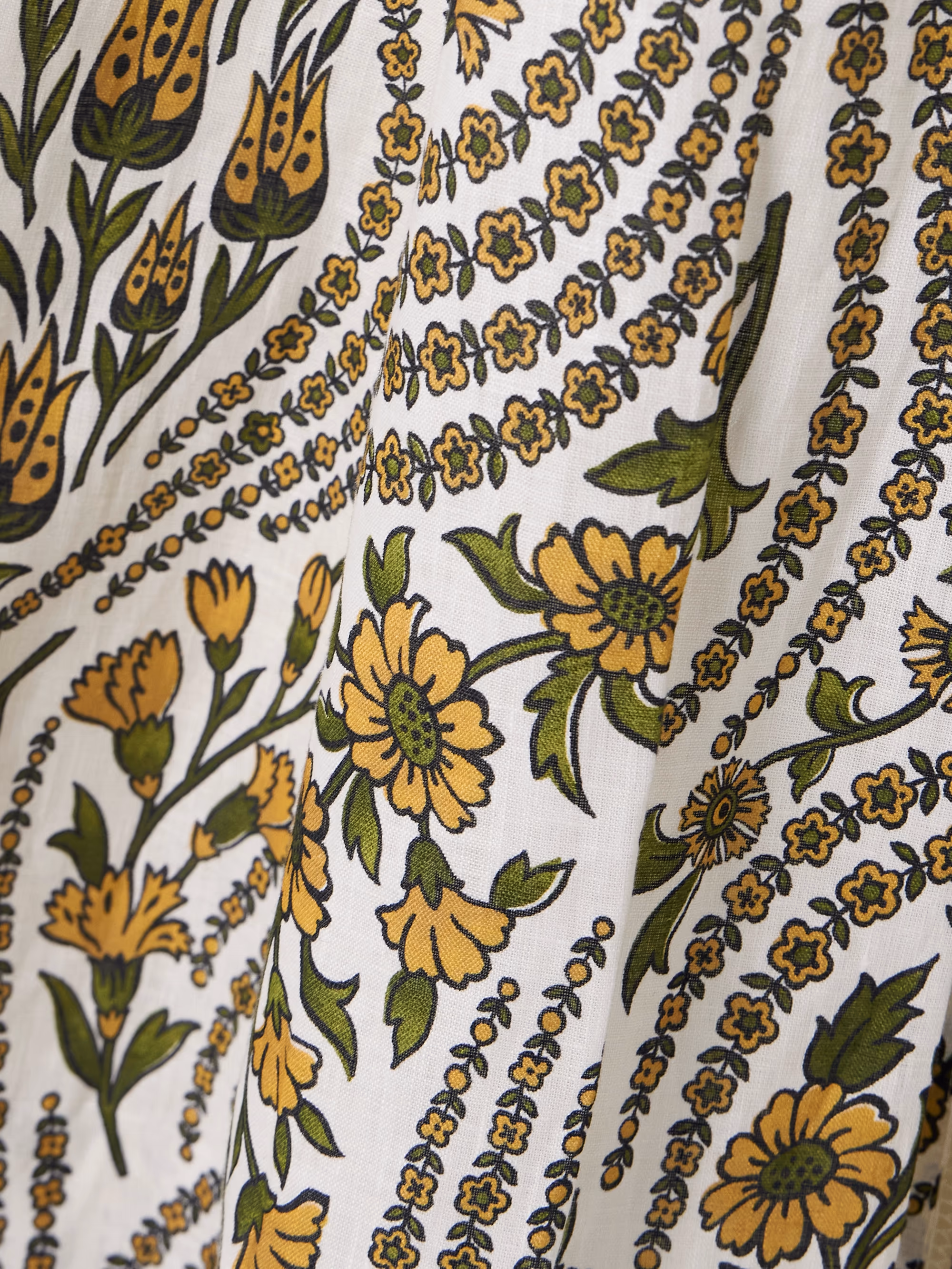 Rye open-back floral-print linen midi dress