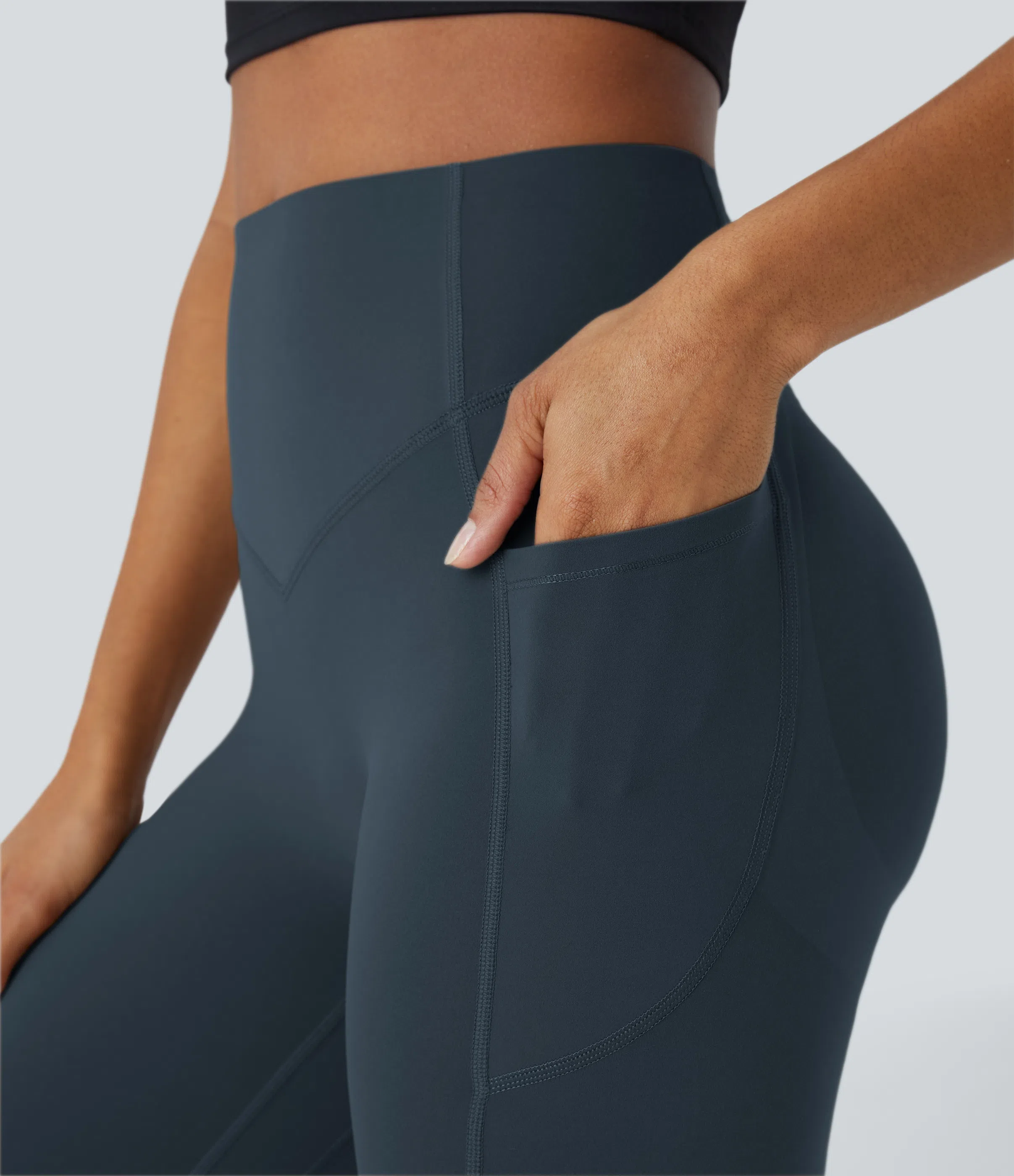 SoCinched High Waisted Scrunch Butt Lifting Tummy Control Side Pocket Shaping Training UltraSculpt Leggings