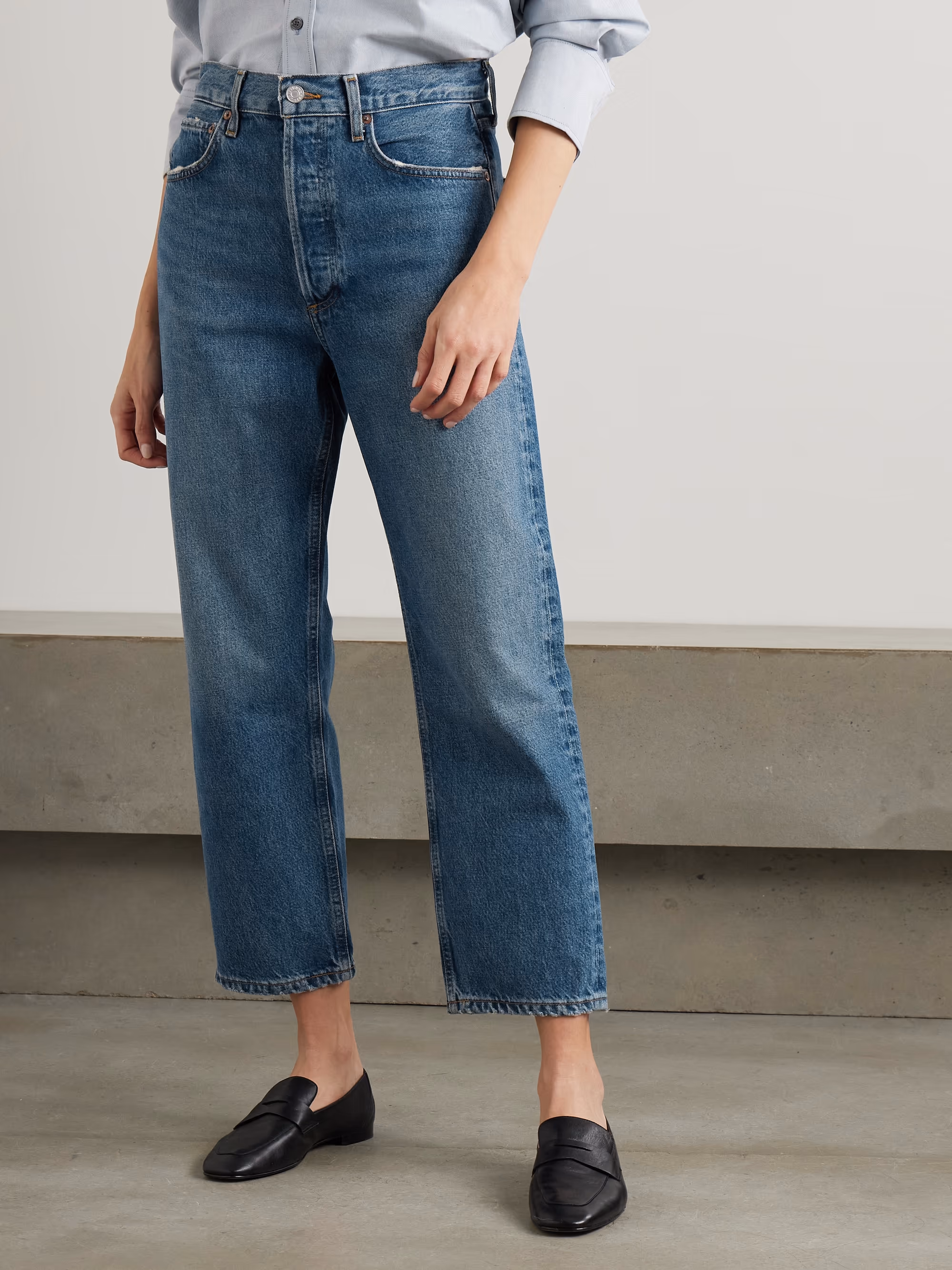 '90s Crop Mid-Rise Straight-Leg Jeans