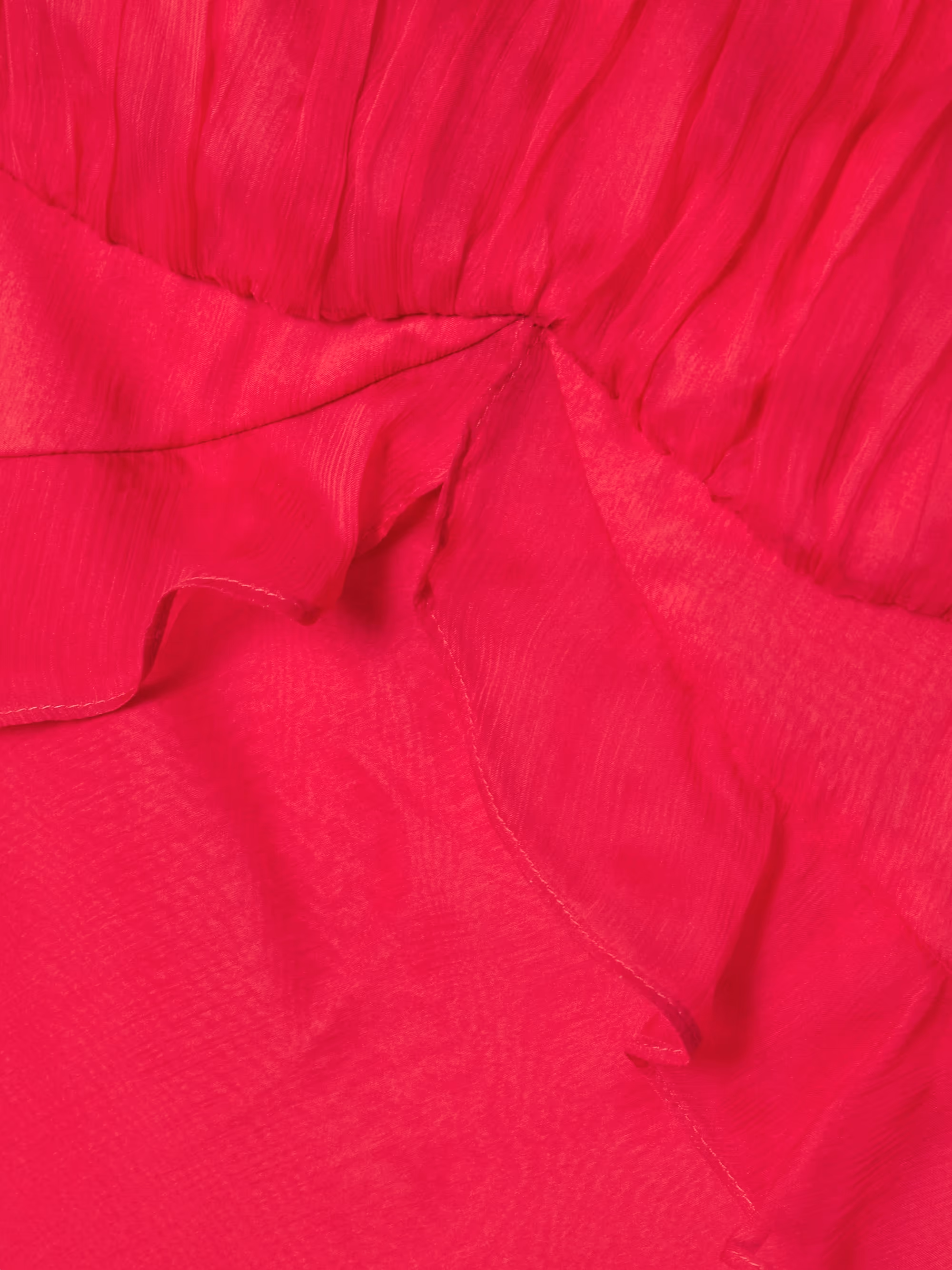 Chandra ruffled plissé silk-georgette maxi dress