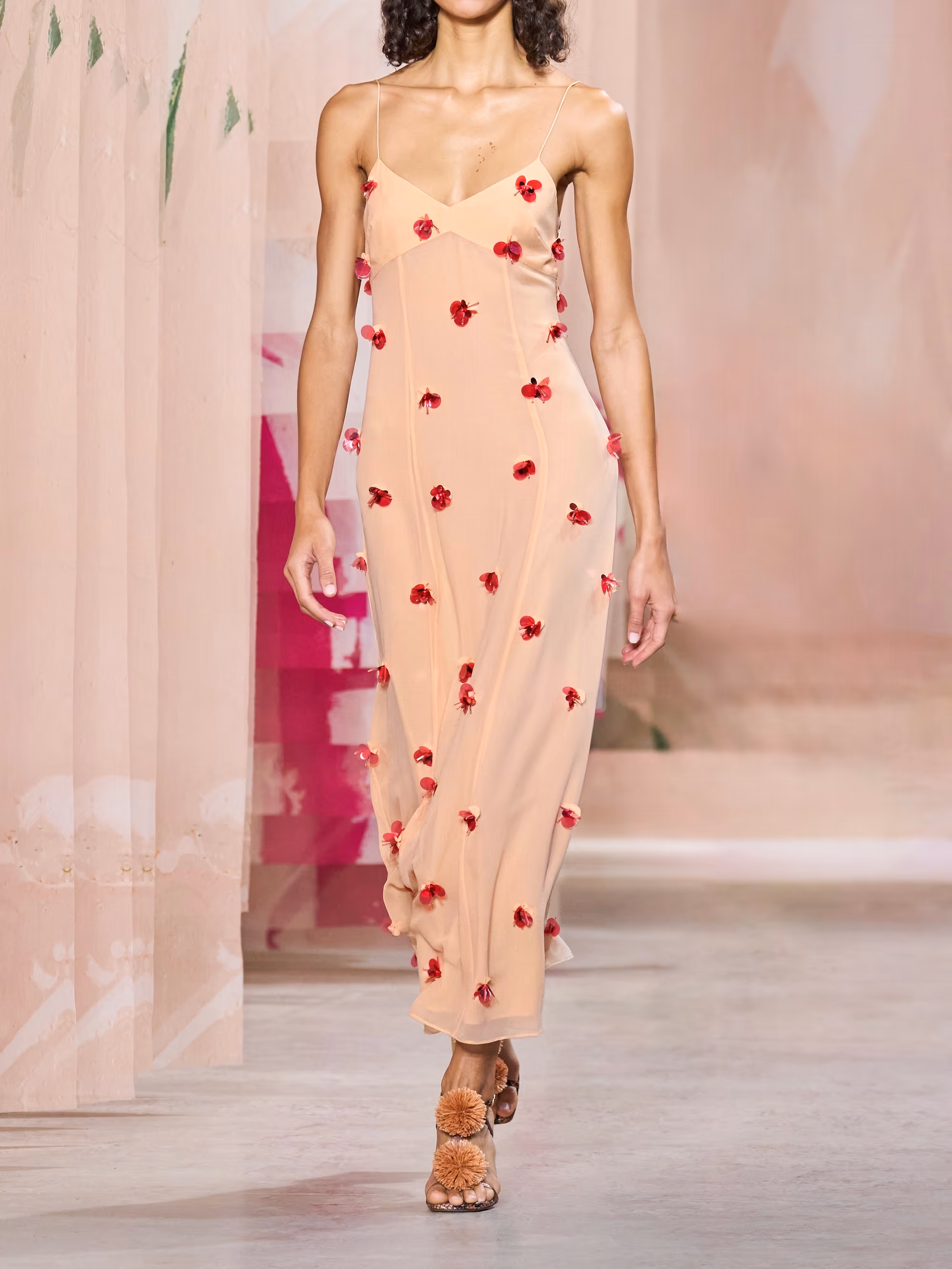 Eve embellished silk-chiffon midi dress